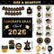 Graduation Party Decorations 2026 – Gold Themed Class of 2026 Complete Set | Congrats Grad Banner, Backdrop, Balloons, Streamers & Table Decor Kit